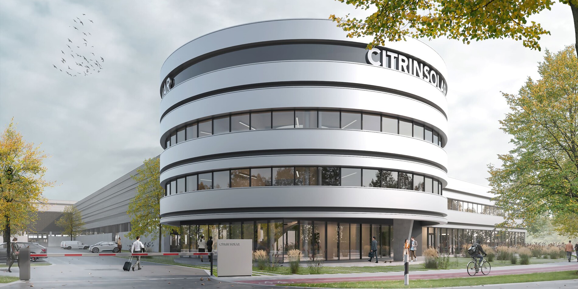 Neuer Firmensitz von CitrinSolar in Langenpreising - Visualisierung