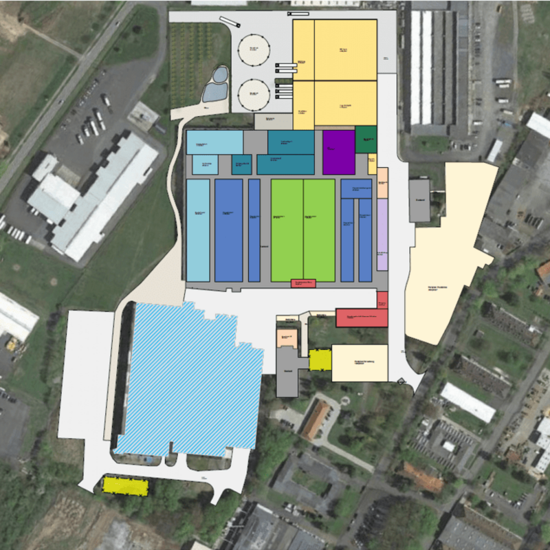 Geplante Erweiterung der bestehenden Produktion auf Basis der Masterplanung von Hinterschwepfinger