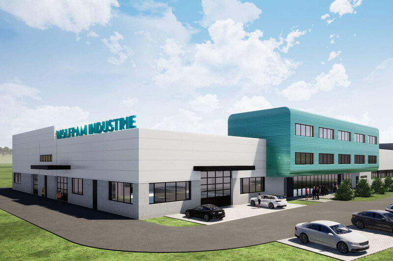 Digitales Modell des Neubaus von Wolfram Industrie