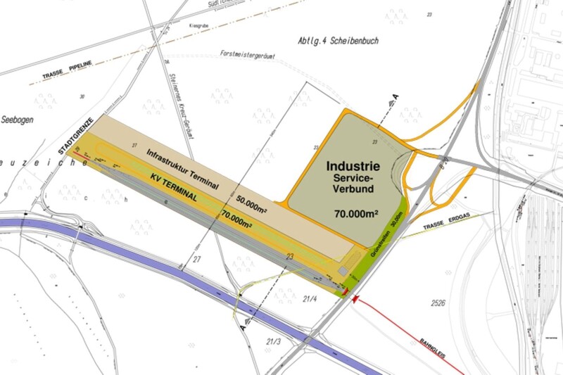 Güterterminal Burghausen Übersichtsplan