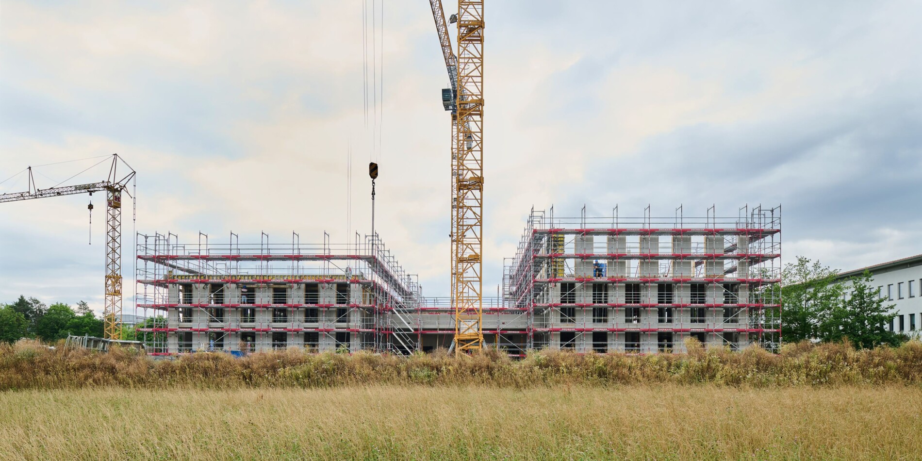 Industriebau B&uuml;ro Rohbau Baustelle