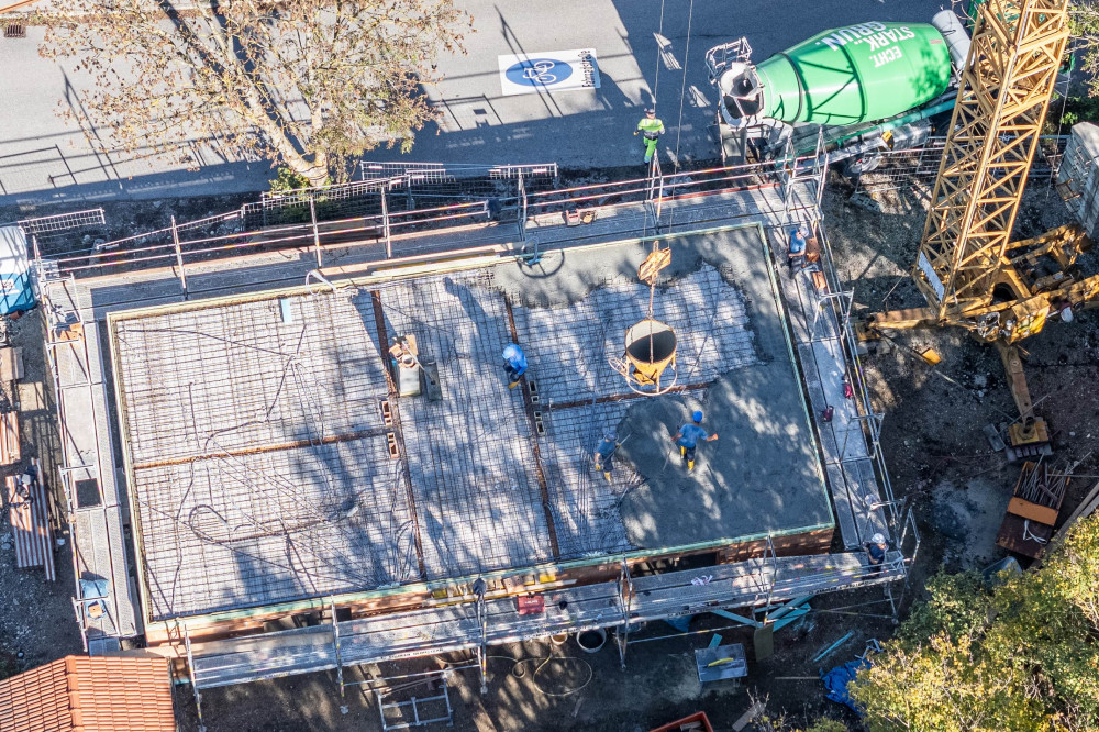 Luftaufnahme Azubi-Baustelle